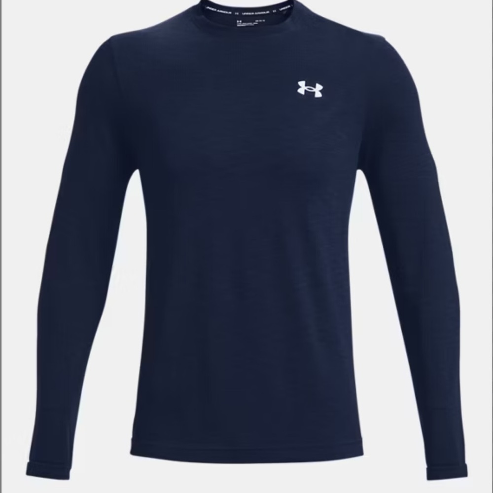 Under Armour Fitted Seamless long sleeve top size Large Navy Blue